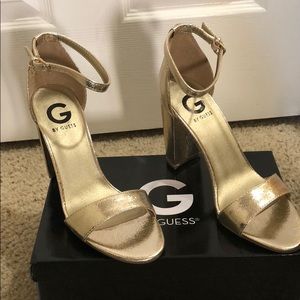 Brand New Gold Guess heels size 8.5